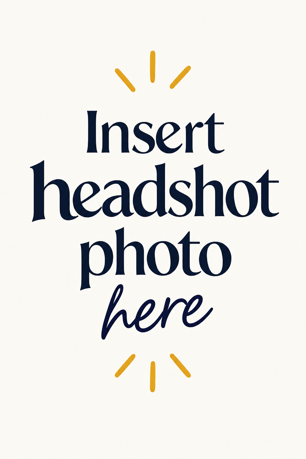 Insert Headshot Photo Here Template A wooden block spelling care on a table
